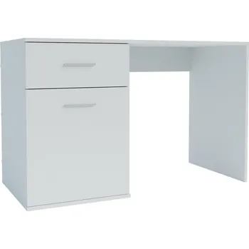 Psací stůl Pracovní stůl se zásuvkou 120/L NUNAN, barva bílá mat