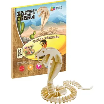 3D puzzle NiXiM Dřevěné 3D puzzle - Kobra