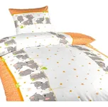 DADKA VRACOV Povlečení bavlna Sloni oranžoví 140x200, 70x90 cm