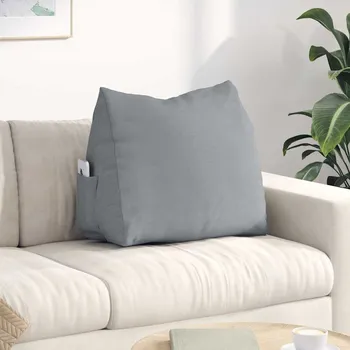 Podsedák vidaXL Polštář na záda Světle šedá 60 x 20 x 50 cm textil