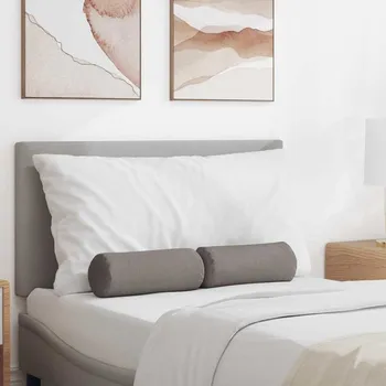 Polštář vidaXL Polštáře 2 pcs Taupe Ø 15 x 40 cm textil