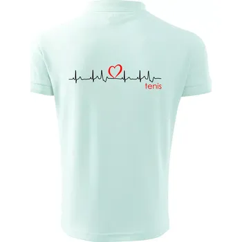 Pánská košile Moje srdce bije pro tenis - Polokošile pánská Pique Polo 203 - 5XL ( Frost )