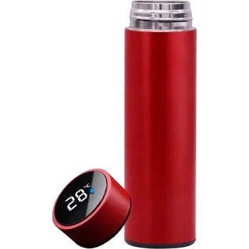 Termoska Termoska Červená Termohrnek LCD displej Na Kávu Čaj Těsná