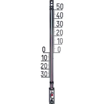 Domácí teploměr Vilde venkovní a vnitřní teploměr, černý, 27 cm