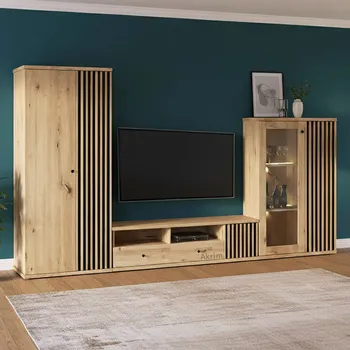 Obývací stěna Obývací stěna se skříní CALI | 3 díly | 333,5 cm | sestava F | artisan