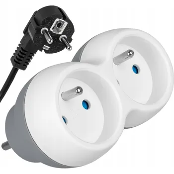 Elektrická zásuvka SÍŤOVÝ ROZBOČKA ROZDVOJKA 2 ELEKTRICKÉ ZÁSUVKY UZEMNĚNÍ 16A VAYOX