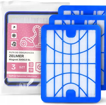 Filtr do vysavače 3x FILTR do VYSAVAČE Zelmer Magnat 3000.0 SL Vzduchový HEPA Vysoce účinný EM-W