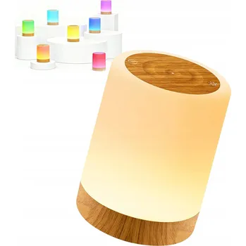 Lampička LED SVĚTLO, BAREVNÉ NÁLADOVÉ SVĚTLO, BÍLÉ, DOTYKOVÉ OVLÁDÁNÍ