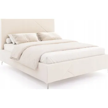 Postel FDM Čalouněná postel NAVARO 140x200 cm s úložným prostorem a roštem - TRINITY bílá