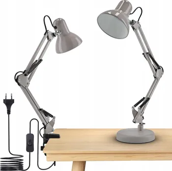 Lampička Stolní LED lampička na psací stůl Noční Rýsovací Nastavitelná s držákem patice E27