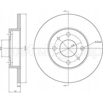 Brzdový kotouč Metelli 23-0232C Brzdový kotouč