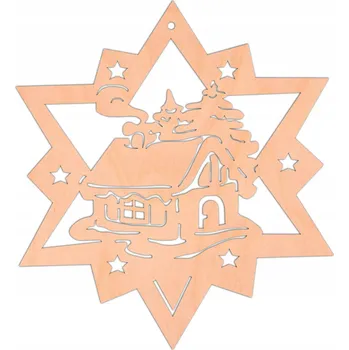 Vánoční dekorace Vánoční Koule krajková, Vánoční Baňky ve tvaru betlému 10 cm 1 ks