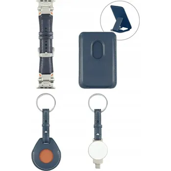 Sada 4v1: peněženka MagSafe, nabíječka, řemínek pro Apple Watch, pouzdro na AirTag