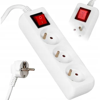 Napájecí kabel Prodlužovací Kabel lišta Libox 1,5 m 3 ks bílá