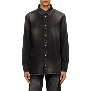 Pánská košile KOŠILE DIESEL D-SIMPLY SHIRT BLACK