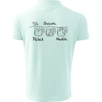 Pánská košile Pátek sobota neděle pivo - Polokošile pánská Pique Polo 203 - 3XL ( Frost )