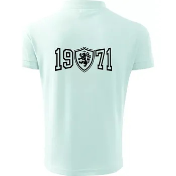 Pánská košile Narozeninový motiv - znak - 1971 - Polokošile pánská Pique Polo 203 - 2XL ( Frost )