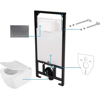 Klozet DEANTE - WC sada, podomítkový, 6v1 CDZT6ZPW