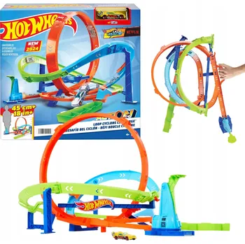 autodráha HOT WHEELS CITY SET Obrovská Smyčka a RAKETOMET + DÁREK Autíčko