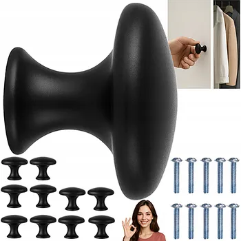 Nábytkové kování Nábytková úchytka knopka černá matná 2,6 x 3 x 2,6 cm