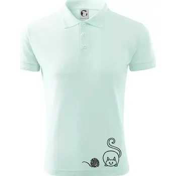 Pánská košile Kočka klubíčko - Polokošile pánská Pique Polo 203 - 4XL ( Frost )