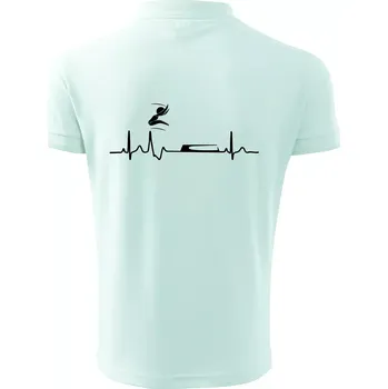 Pánská košile EKG skok do dálky - Polokošile pánská Pique Polo 203 - 5XL ( Frost )