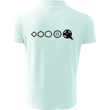 Pánská košile Evoluce pedály - Polokošile pánská Pique Polo 203 - 4XL ( Frost )