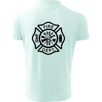 Pánská košile Fire dept. logo - Polokošile pánská Pique Polo 203 - 5XL ( Frost )