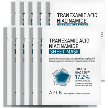 Pleťová maska Textilní maska APLB s kyselinou tranexamovou, 10 ks