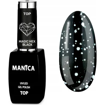 Lak na nehty Manica Top pro hybridní nehty UV/LED Gel Polish Top Magic Hex White 10ml