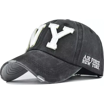 Kšiltovka ANG-E kšiltovka s nápisema NY Air Force Tmavě šedá