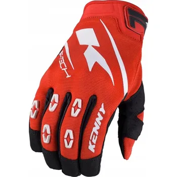 Moto rukavice KENNY RACING 2025 RUKAVICE CROSS/ENDURO MODEL SF-TECH ČERVENÉ ČERVENÁ/BÍLÁ BARVA