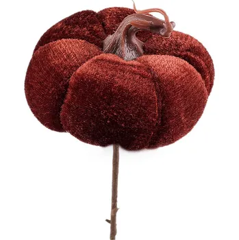 umělá květina Zápich sametová dýně, barva 3 rezavá tmavá