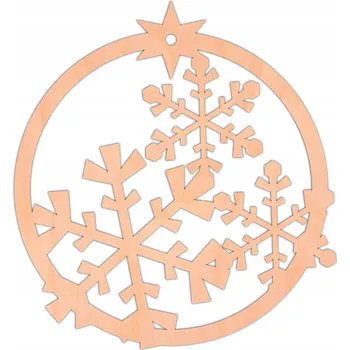 Vánoční dekorace Prolamovaná Vánoční Koule , Vánoční Baňky ve tvaru sněhová vločka 8,5 cm 1 ks