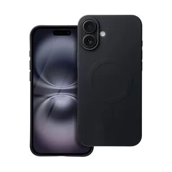 Pouzdro na mobilní telefon Kryt SILICONE MAG COVER (big hole) kompatibilní s MagSafe pro IPHONE 16 Plus černý - OEM + zdarma možnost vyzkoušet a vrátit zboží do 30 dní
