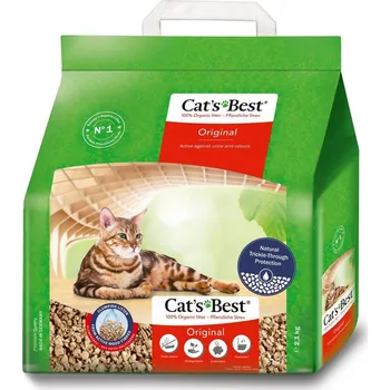 Podestýlka pro kočku Stelivo Cat's Best Original Přírodní dřevěné hrudkující 5 l / 2,1 kg