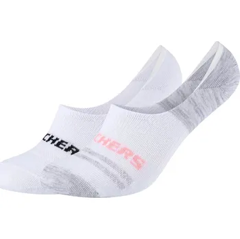Dámské ponožky Bílé nízké ponožky - 2 páry Skechers 2PPK Mesh Ventilation Footies Socks SK44008-1001 Velikost: 39/42