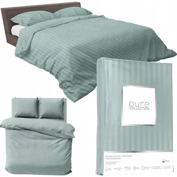 Povlečení Sada povlečení Deco4Home 3dílná bavlněný satén 200x220 cm zelená