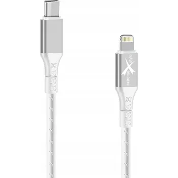 Datový kabel Kabel Extremestyle USB typ C - Apple Lightning 0,3 m bílý