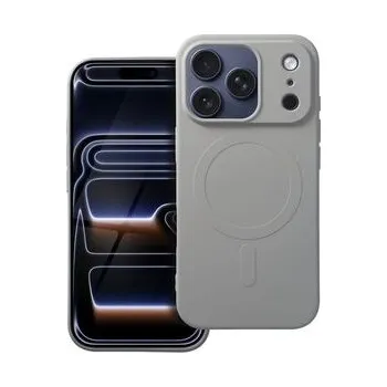 Pouzdro na mobilní telefon Kryt SILICONE MAG COVER (big hole) kompatibilní s MagSafe pro IPHONE 17 Pro titan - OEM + zdarma možnost vyzkoušet a vrátit zboží do 30 dní
