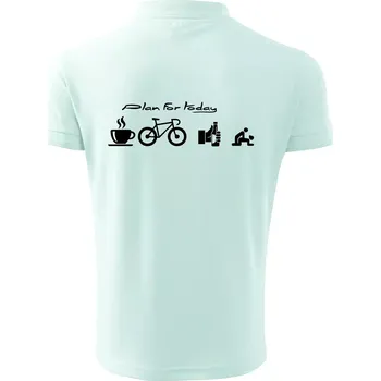 Pánská košile Plan for today - Polokošile pánská Pique Polo 203 - 5XL ( Frost )