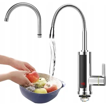 Ohřívač vody PRŮTOKOVÝ OHŘÍVAČ VODY ELEKTRICKÝ KOHOUTEK LCD BATERIE 3000W