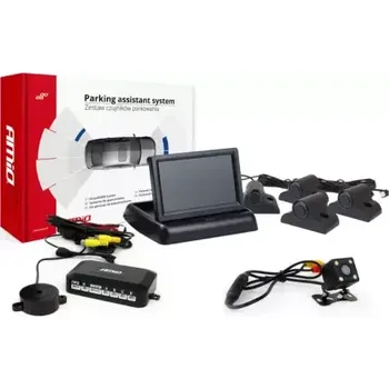 Parkovací asistent AMIO Parkovací asistent TFT02 4,3" s kamerou HD-315-LED 4senzorové černé Truck