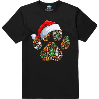 Pánské tričko Pánské tričko Santova Psí Tlapka (Velikost: XL, Barva: Černá)