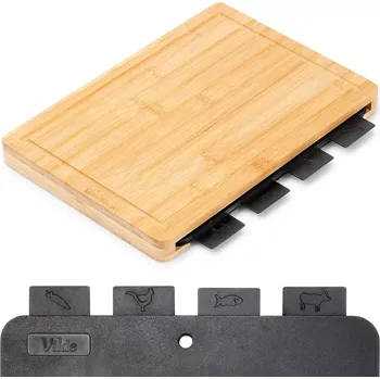 Kuchyňské prkénko Sada prkének na krájení se stojanem 5 ks Vilde