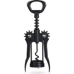 Kovový křídlový otvírák na víno, černý, 16 cm
