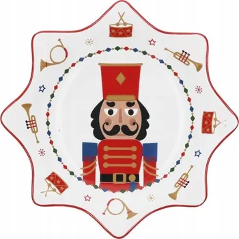 Talíř Velký talíř hvězda 20 cm vánoční Rose&Tulipani Christmas