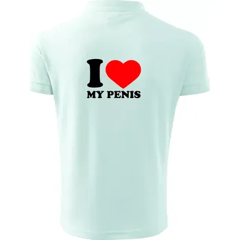 Pánská košile I love my penis - Polokošile pánská Pique Polo 203 - 3XL ( Frost )
