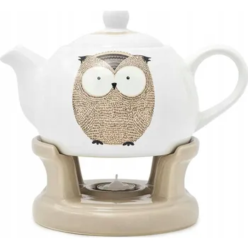 Konvice na čaj Konvice 1L SE OHŘÍVAČEM čajník KAMENINA na ohřívači DÁREK