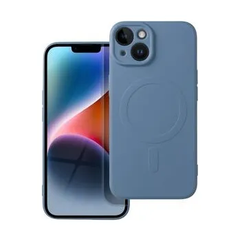 Pouzdro na mobilní telefon Kryt SILICONE MAG COVER kompatibilní s MagSafe pro IPHONE 14 modrý - OEM + zdarma možnost vyzkoušet a vrátit zboží do 30 dní